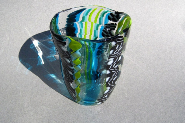 LisaHorkin2-Hand_Blown_Glass_Roll-Up_Vase